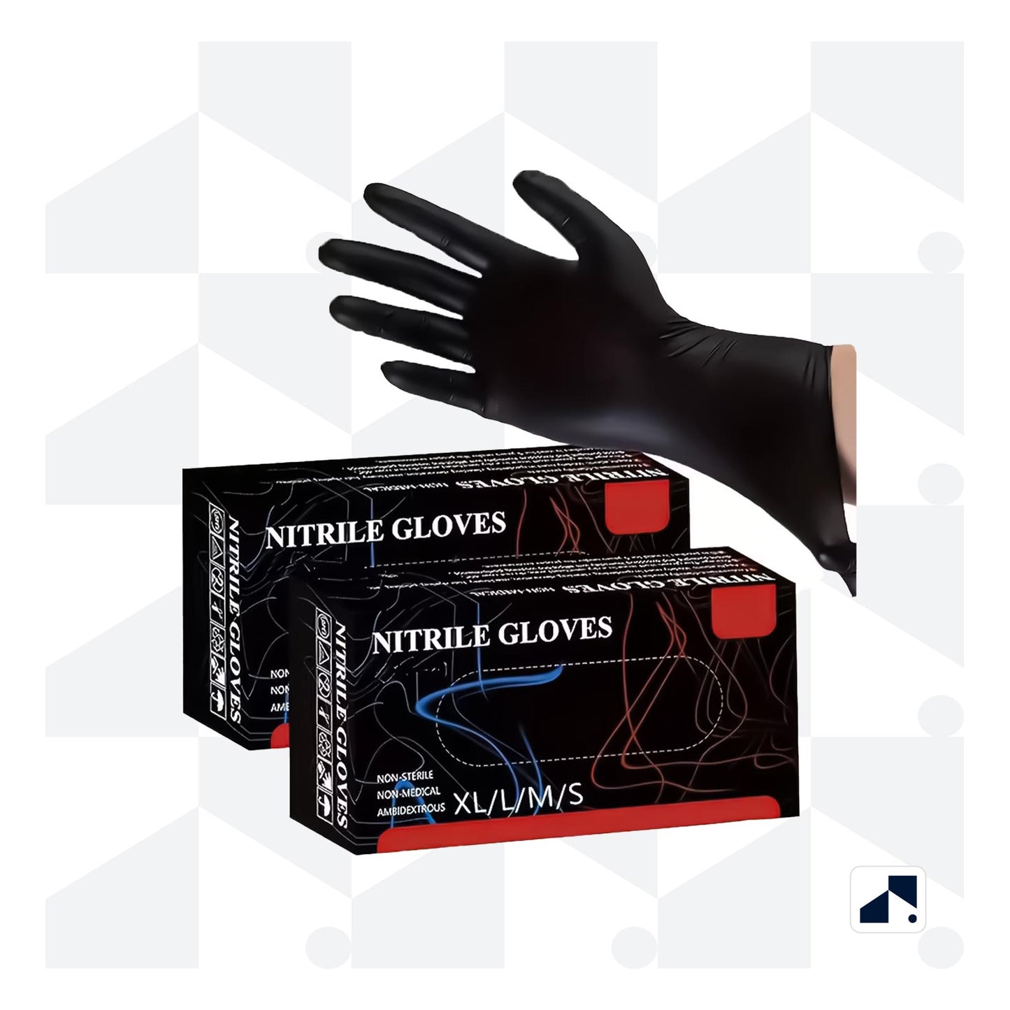 Guantes Desechables de Nitrilo Negro x 100 und. - HomeTattoo