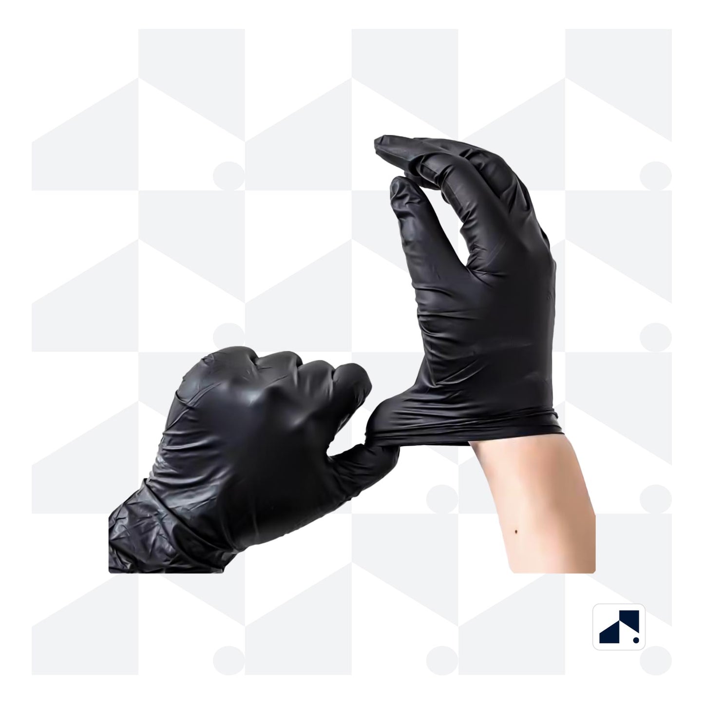 Guantes Desechables de Nitrilo Negro x 100 und. - HomeTattoo